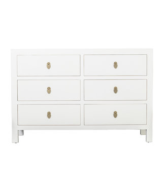 Fine Asianliving Commode Chinoise Blanc Neige L120xP40xH80cm