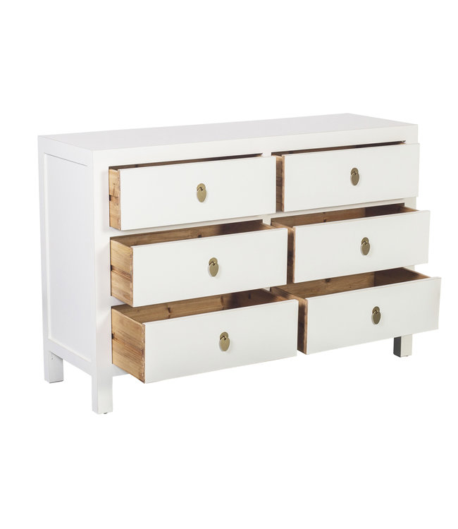 Chinese Chest of Drawers Snow White W120xD40xH80cm