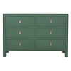 Fine Asianliving Commode Chinoise Pin Vert L120xP40xH80cm