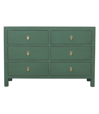 Fine Asianliving Commode Chinoise Pin Vert L120xP40xH80cm