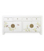 Credenza Cinese Bianca Neve Dipinto a Mano L180xP40xA85cm