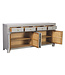 Chinesisches Sideboard Pastellgrau Handgemalt B180xT40xH85cm