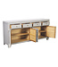 Chinesisches Sideboard Pastellgrau B180xT40xH85cm