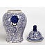 Chinese Ginger Jar Hand-painted Porcelain Blue White D25xH46cm Double Happiness