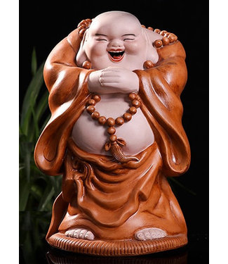 Fine Asianliving Chinesischer Buddha Glück Porzellan Handbemalt B16xT14xH27cm