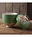 Japans Servies Lucky Cat Kom Groen 15cm