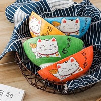 Japanese Tableware Lucky Cat Bowl Medium Blue 15cm