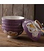 Japanese Tableware Lucky Cat Rice Bowl Purple 11cm