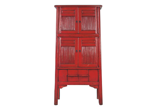 Fine Asianliving Antique Chinese Cabinet Royal Red W92xD42xH189cm