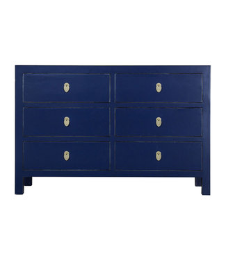 Fine Asianliving Commode Chinoise Bleu Nuit L120xP40xH80cm