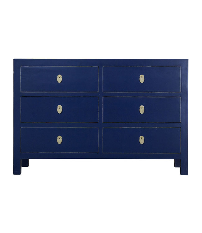 Chinese Chest of Drawers Midnight Blue W120xD40xH80cm