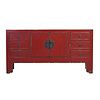 Fine Asianliving Chinese TV Cabinet Vintage Red W121xD37xH61cm