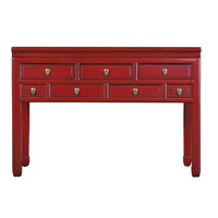 Antique Chinese Console Table Royal Red W140xD70xH40cm