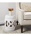 PREORDER WEEK 20 Ceramic Garden Stool Porcelain Chinese Coin White D32xH43cm