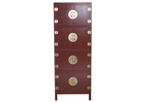 Fine Asianliving Chinese Cabinet Scarlet Rouge W67xD45xH180cm - Orientique Collection