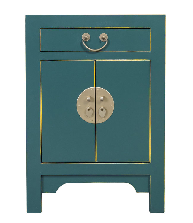 Chinese Bedside Table Teal - Orientique Collection W42xD35xH60cm