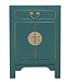 Fine Asianliving Chinesischer Nachttisch Nachtschrank Blaugrün - Orientique Kollektion B42xT35xH60cm