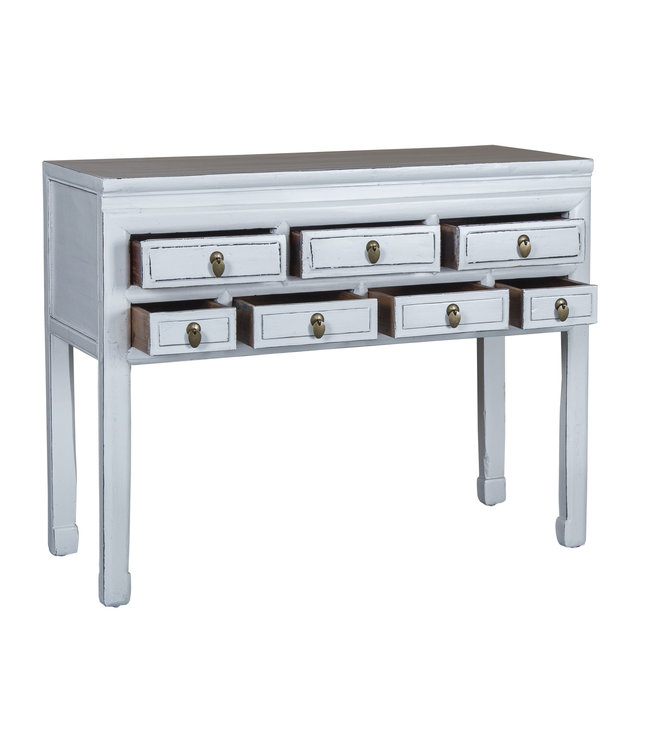 Antiker Chinesischer Konsolentisch Polar Weiss B111xT45xH88cm