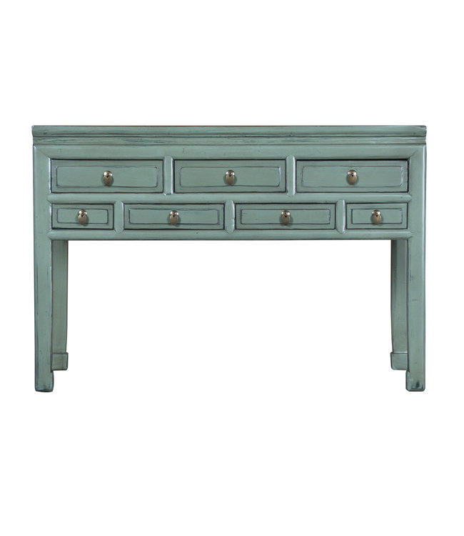 Antieke Chinese Sidetable Mint Groen B121xD45xH89cm