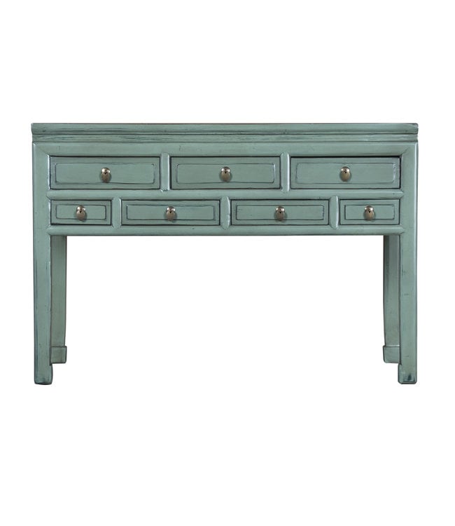 Antique Chinese Console Mint Green W121xD45xH89cm