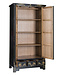 Armoire Chinoise Noire Kimono Peinte à la Main L100xP55xH190cm