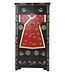 Armoire Chinoise Noire Kimono Peinte à la Main L100xP55xH190cm