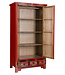 Armoire Chinoise Rouge Kimono Peinte à la Main L100xP55xH190cm