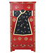 Armoire Chinoise Rouge Kimono Peinte à la Main L100xP55xH190cm