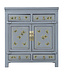 Antique Chinese Cabinet Cloud Grey Butterflies Handpainted W80xD40xH80cm