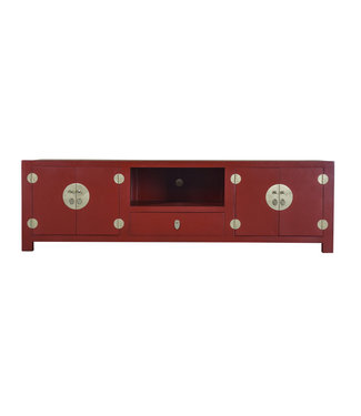 Fine Asianliving Mobile TV Cinese Rosso Bambù L190xP56xA56cm