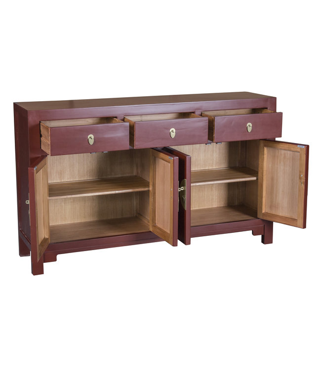 Credenza Cinese Scarlet Rosso - Orientique Collezione L40xP35xA85cm