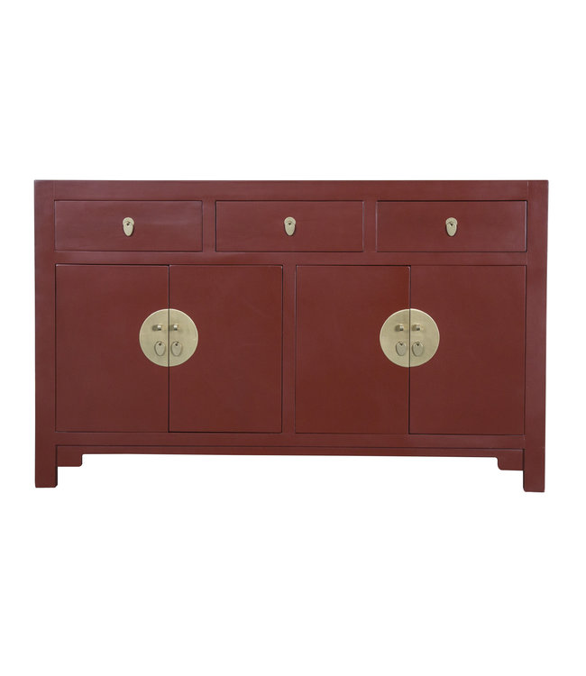 PREORDER WEEK 19 Chinese Sideboard Scarlet Rouge W140xD35xH85cm - Orientique Collection