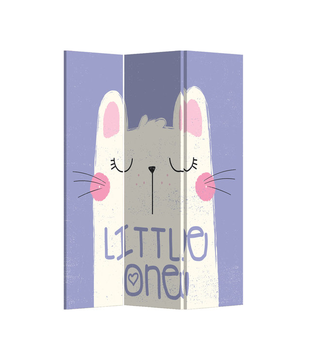 Room Divider 3 Panels W120xH180cm Little One Bunny