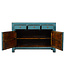 Buffet Chinois Ancien Turquoise Haute Brillance L128xP40xH89cm