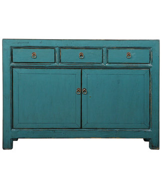 Fine Asianliving Antique Chinese Sideboard Blue High Gloss W128xD40xH91cm