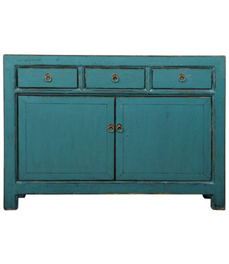 Fine Asianliving Credenza Cinese Antica Blu Lucida L128xP40xA91cm