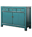 Credenza Cinese Antica Blu Lucida L128xP40xA91cm