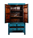 Antique Chinese Wedding Cabinet Blue High Gloss W104xD50xH188cm