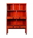 Chinese Display Bookcase Cabinet Red High Gloss W138xD46xH215cm