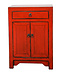 Table de Chevet Chinoise Rouge Haute Brillance L42xP32xH60cm