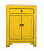 Table de Chevet Chinoise Jaune Haute Brillance L42xP32xH60cm