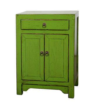 Fine Asianliving Comodino Cinese Verde Lucido L42xP32xA60cm