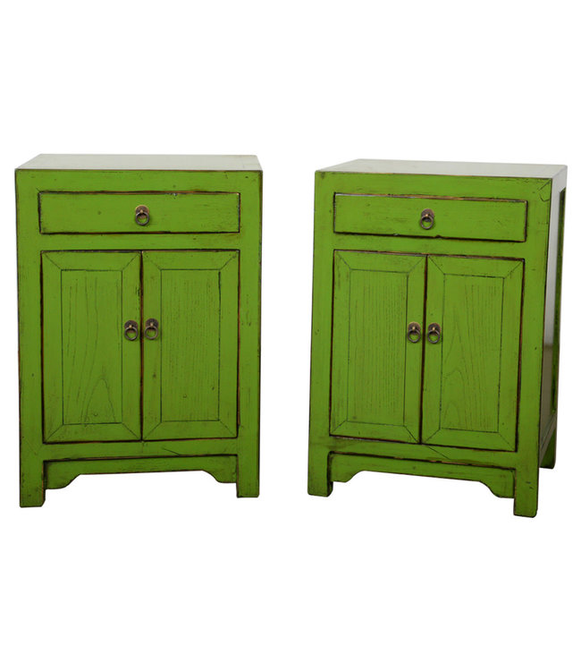 Chinese Nachtkastje Groen High Gloss B42xD32xH60cm