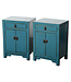 Chinese Bedside Table Blue High Gloss W42xD32xH60cm