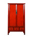 Armoire Chinoise Ancienne Rouge Haute Brillance L103xP49xH194cm