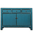 Credenza Cinese Antica Blu Lucida L103xP40xA90cm