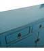 Buffet Chinois Ancien Bleu Haute Brillance L103xP40xH90cm