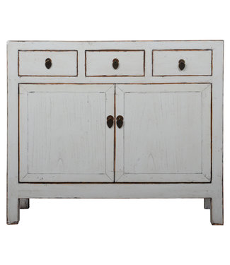 Fine Asianliving Antique Chinese Sideboard White High Gloss W101xD39xH88cm