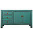 Antique Chinese Sideboard Teal High Gloss W150xD40xH88cm