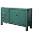 Antique Chinese Sideboard Teal High Gloss W150xD40xH88cm